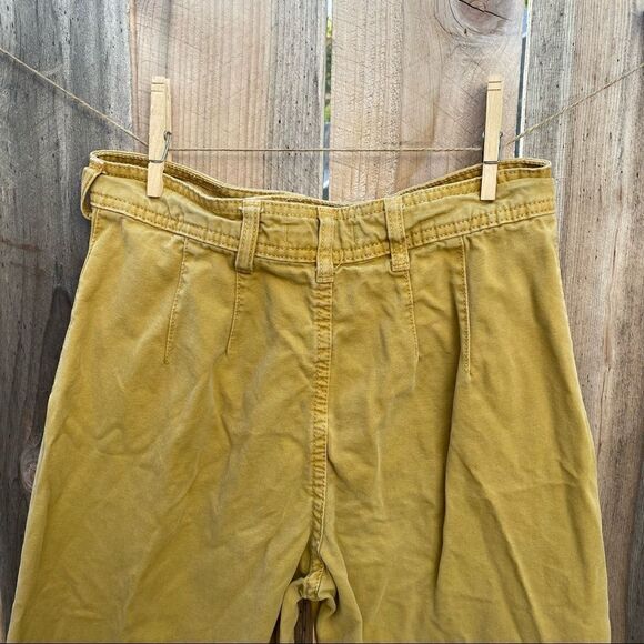 Free People we the free mustard Yellow High-Rise Cropped Wide-Leg Pants size 27 - Picture 6 of 12